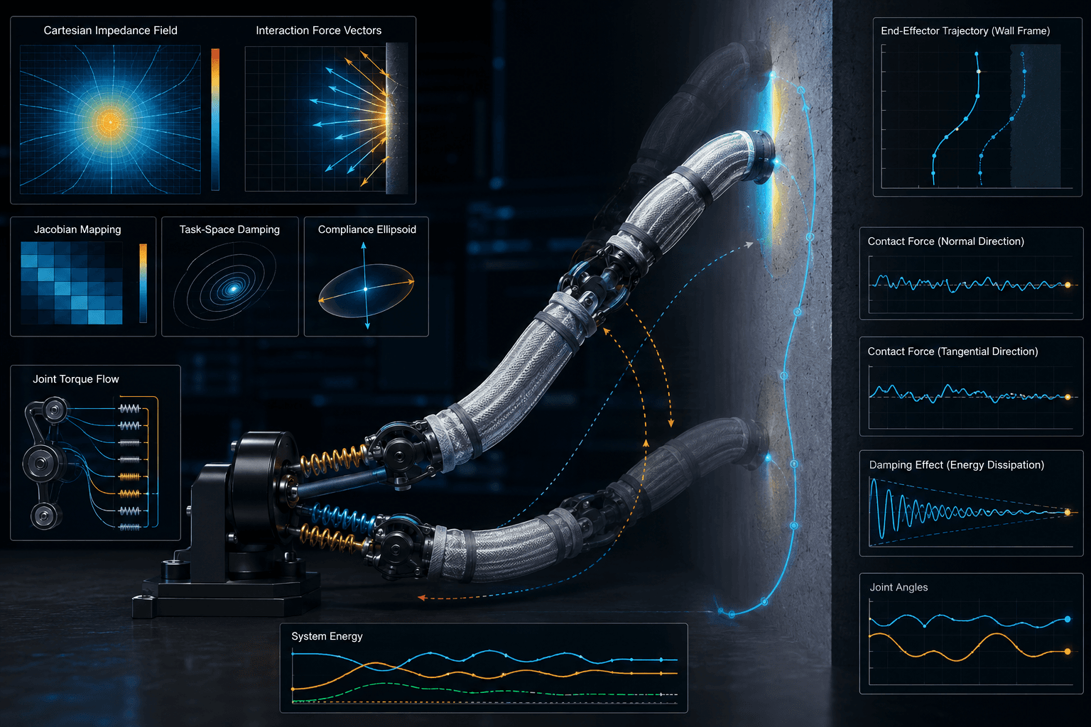 Articulated-Soft Robotic Manipulator — Modelling & Impedance Control